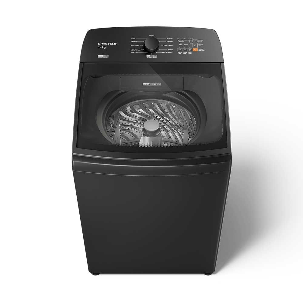 Lavadora de Roupas Brastemp 14Kg Cinza Platinum com 12 Programas de Lavagem com Smart Sensor - BWJ14A9 Lavadora de Roupas Brastemp 14Kg Cinza Platinum com 12 Programas de Lavagem com Smart Sensor - BWJ14A9