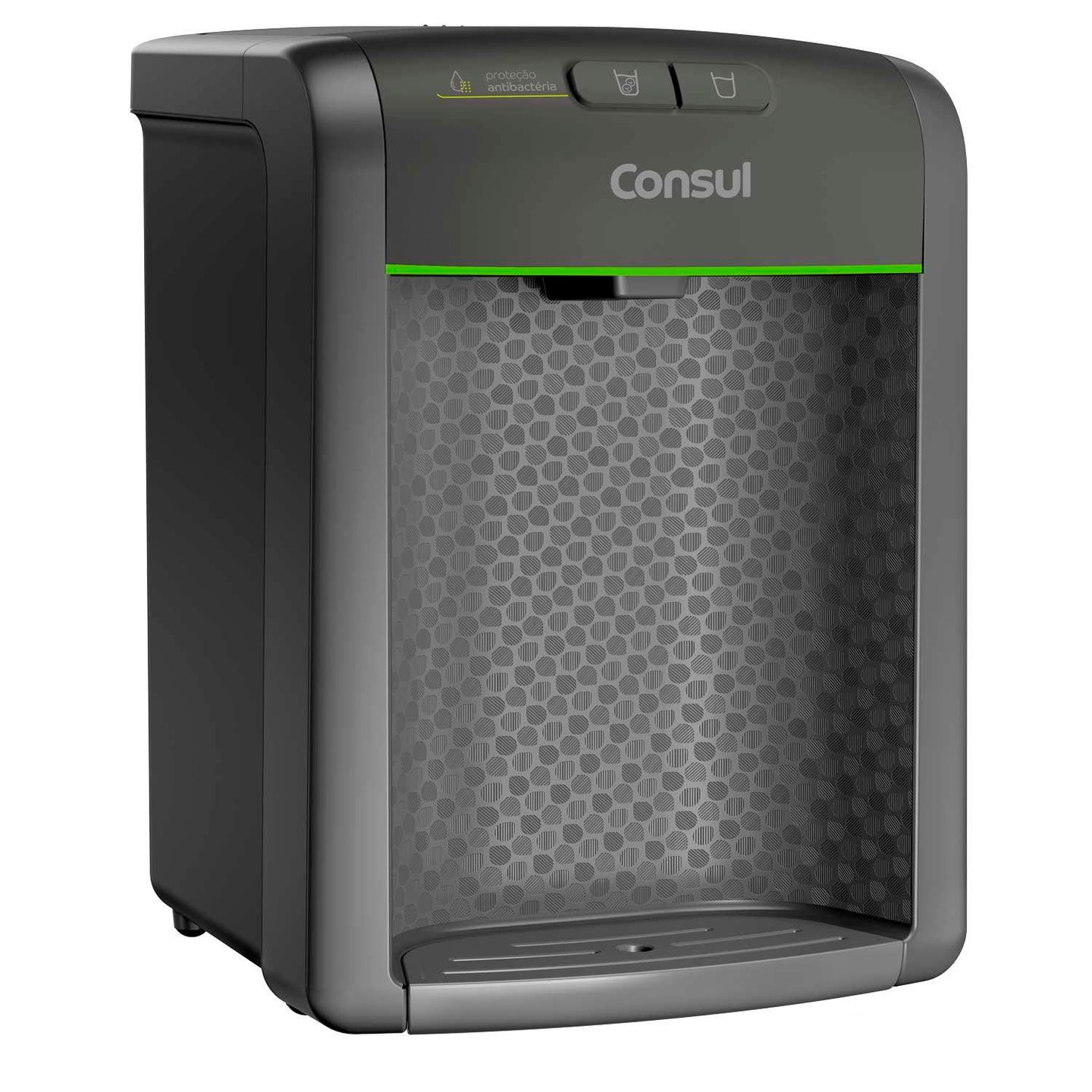 Purificador de Água Consul Cinza Refrigerado, com Proteção Antibactérias - CPB34AF Purificador de Água Consul Cinza Refrigerado, com Proteção Antibactérias - CPB34AF